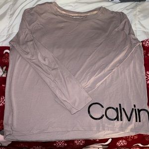 Calvin Klein mauve long sleeve tee. size XL